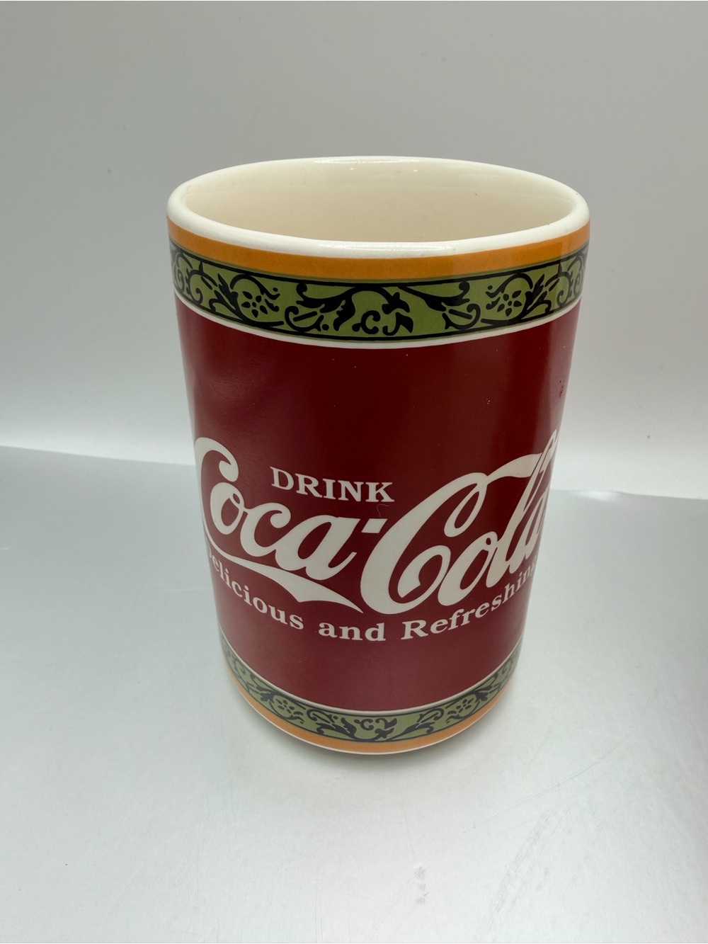 🔹VTG Coca-Cola Collectable Ceramic Mug Cup produced by the manufacturer Spring.